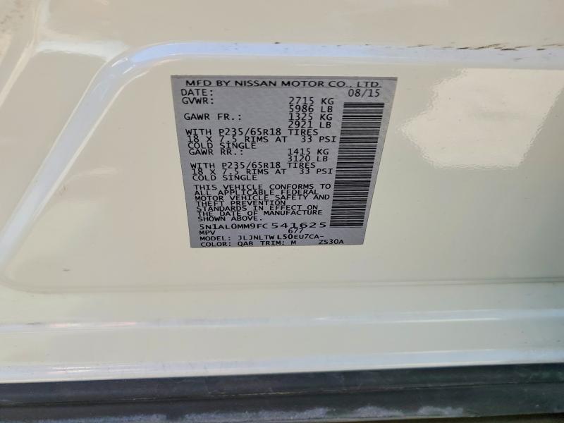 Продаж на аукціоні авто 2015 Infiniti Qx60, vin: 5N1AL0MM9FC541625, номер лоту: 67620516