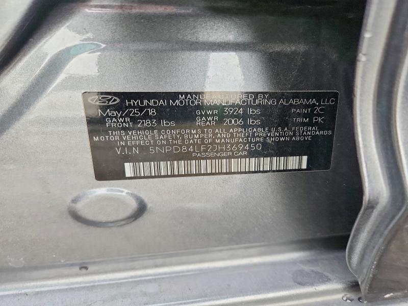 2018 Hyundai Elantra მანქანა იყიდება აუქციონზე, vin: 5NPD84LF2JH369450, აუქციონის ნომერი: 69447886