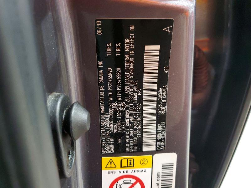 Продаж на аукціоні авто 2019 Lexus Rx 450h, vin: 2T2BGMCA1KC040902, номер лоту: 69423256