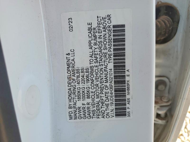 67300326 :رقم المزاد ، 19UDE4H36PA021014 vin ، 2023 Acura Integra مزاد بيع