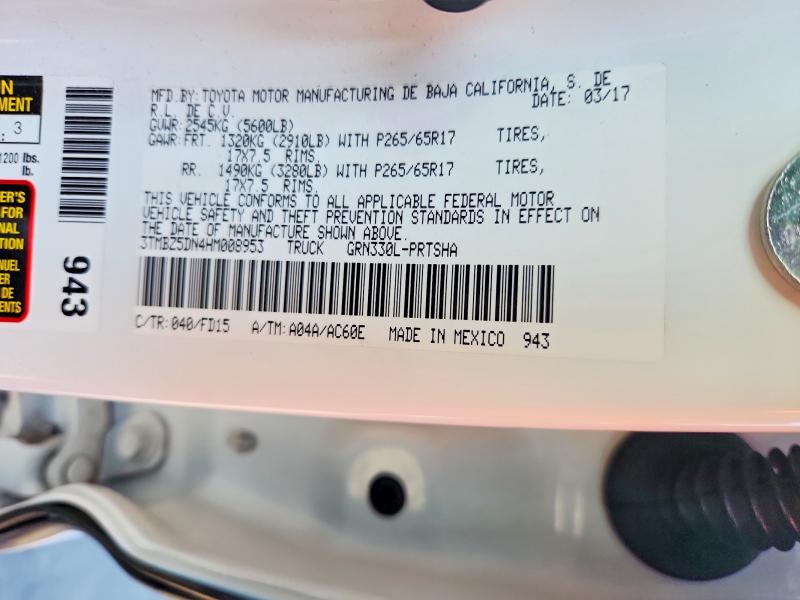 Продажа на аукционе авто 2017 Toyota Tacoma, vin: 3TMBZ5DN4HM008953, номер лота: 70000916