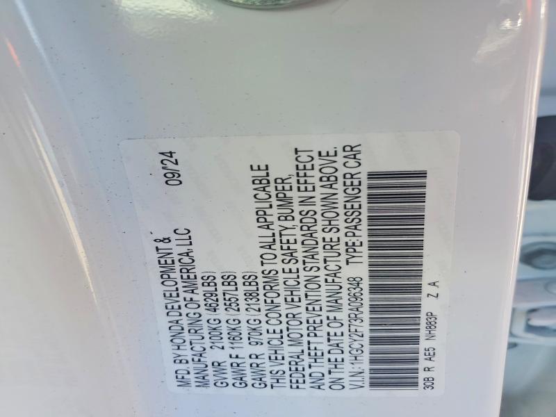 Продаж на аукціоні авто 2024 Honda Accord, vin: 1HGCY2F73RA096348, номер лоту: 67716616