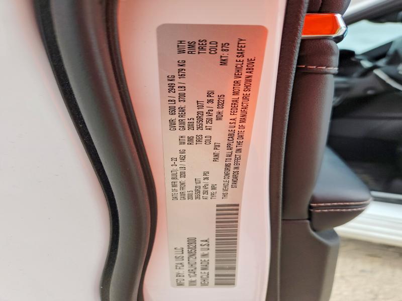 68982186 :رقم المزاد ، 1C4RJHDT2N8582800 vin ، 2022 Jeep Grand Cherokee مزاد بيع