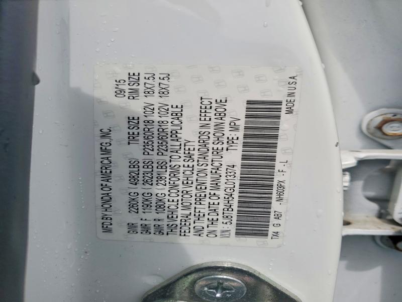 67140946 :رقم المزاد ، 5J8TB4H54GL013374 vin ، 2016 Acura Rdx مزاد بيع