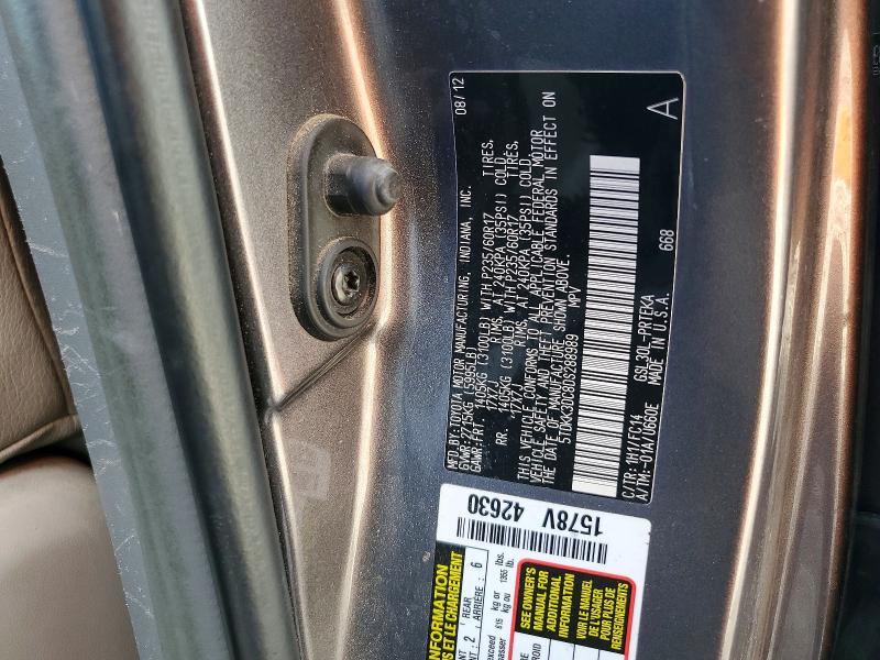 2013 Toyota Sienna მანქანა იყიდება აუქციონზე, vin: 5TDKK3DC8DS288989, აუქციონის ნომერი: 69676746
