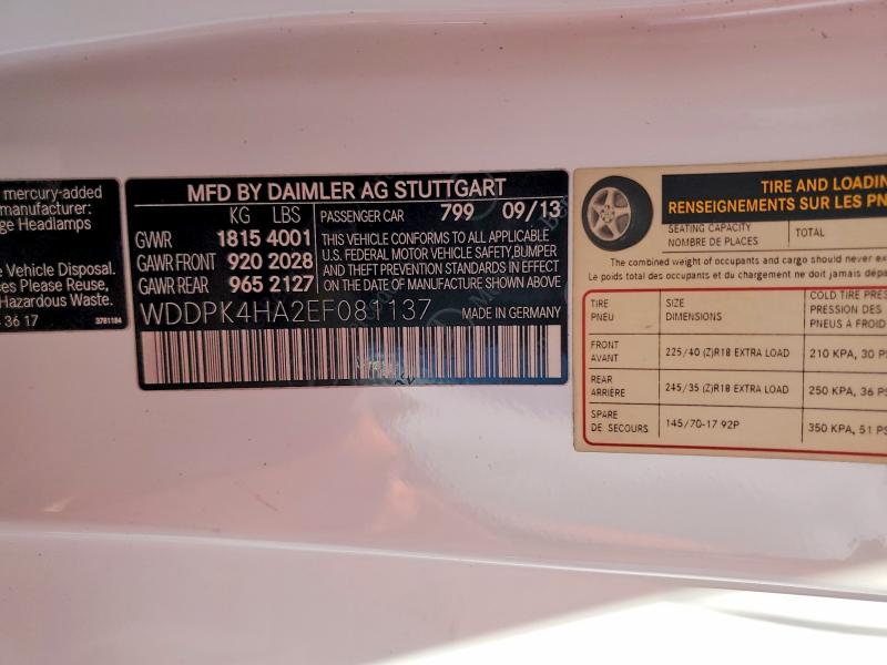 Продажа на аукционе авто 2014 Mercedes-benz Slk, vin: WDDPK4HA2EF081137, номер лота: 68576386
