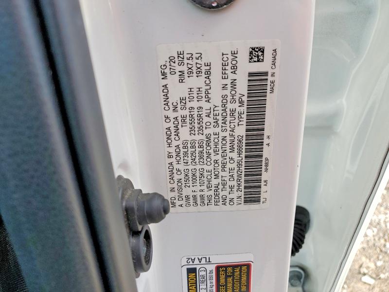 Aukcja sprzedaży 2020 Honda Cr-v, vin: 2HKRW2H95LH666962, numer aukcji: 68162116