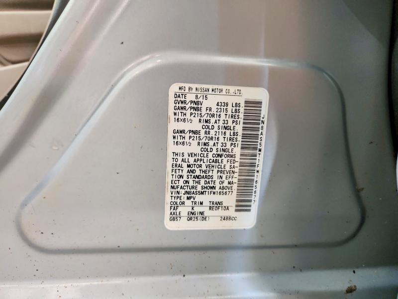 Продажа на аукционе авто 2015 Nissan Rogue Select, vin: JN8AS5MT1FW165677, номер лота: 70302506