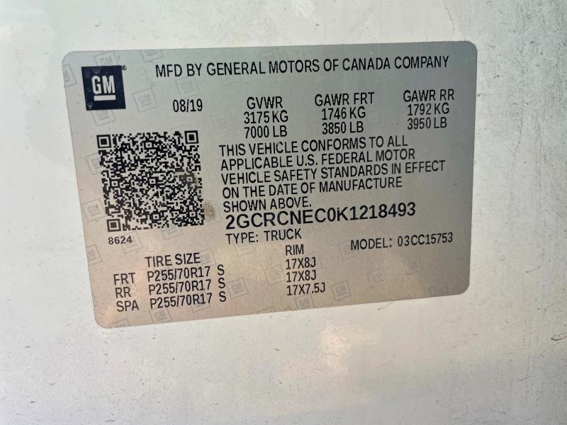 2019 Chevrolet Silverado Ld მანქანა იყიდება აუქციონზე, vin: 2GCRCNEC0K1218493, აუქციონის ნომერი: 70463976