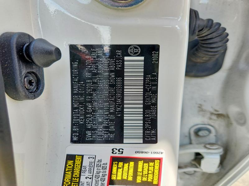 68702676 :رقم المزاد ، 4T1KZ1AK9RU098886 vin ، 2024 Toyota Camry مزاد بيع