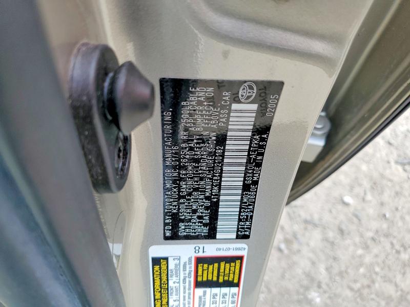 71350996 :رقم المزاد ، 4T1BK1EB4GU210182 vin ، 2016 Toyota Avalon مزاد بيع