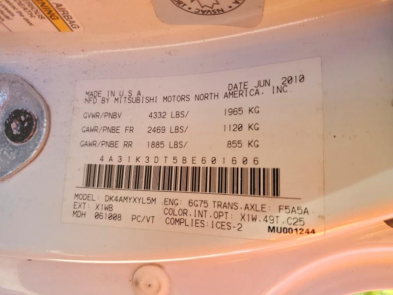 69946126 :رقم المزاد ، 4A31K3DT5BE601606 vin ، 2011 Mitsubishi Eclipse مزاد بيع