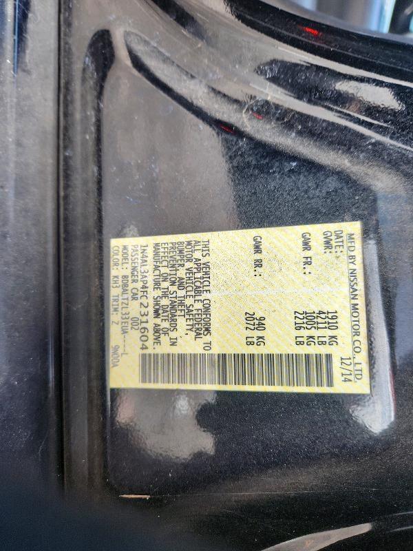 70135616 :رقم المزاد ، 1N4AL3AP4FC231604 vin ، 2015 Nissan Altima مزاد بيع
