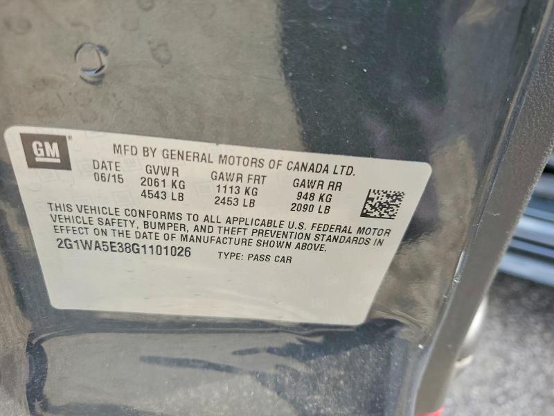 68737506 :رقم المزاد ، 2G1WA5E38G1101026 vin ، 2016 Chevrolet Impala Limited مزاد بيع