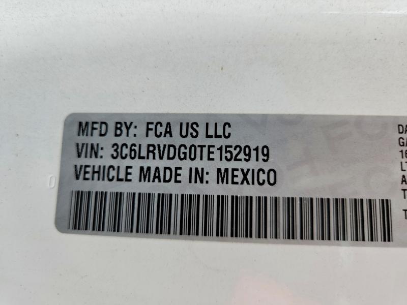 67827716 :رقم المزاد ، 3C6LRVDG0TE152919 vin ، 2026 Ram Promaster 2500 مزاد بيع