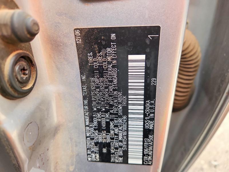 Продаж на аукціоні авто 2007 Toyota Tundra, vin: 5TFRT54187X002496, номер лоту: 71108636