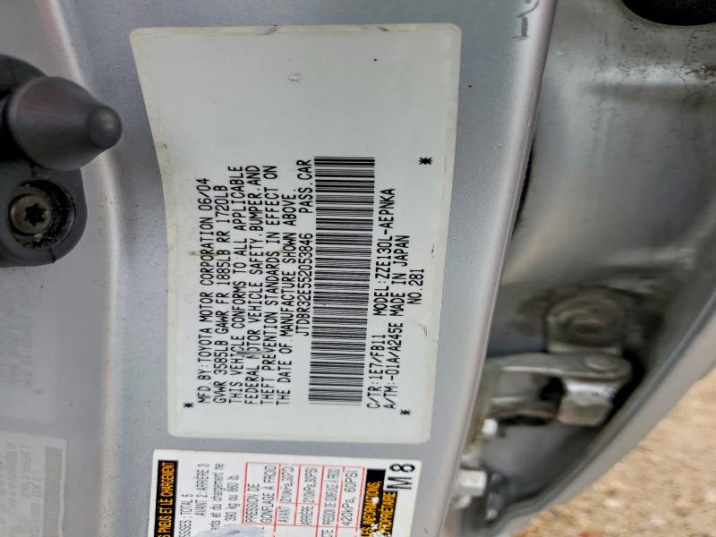 Aukcja sprzedaży 2005 Toyota Corolla, vin: JTDBR32E552053846, numer aukcji: 67735836