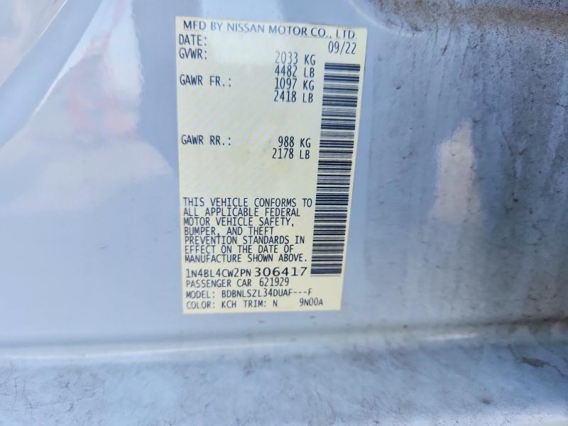 Продаж на аукціоні авто 2023 Nissan Altima, vin: 1N4BL4CW2PN306417, номер лоту: 68229426