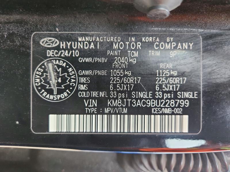 Продаж на аукціоні авто 2011 Hyundai Tucson, vin: KM8JT3AC9BU228799, номер лоту: 68898426