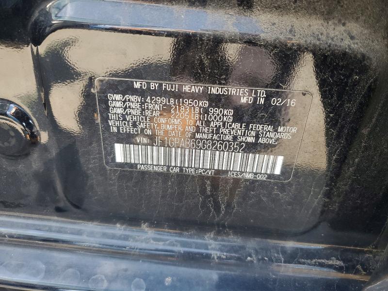 2016 Subaru Impreza მანქანა იყიდება აუქციონზე, vin: JF1GPAB69G8260352, აუქციონის ნომერი: 68293336