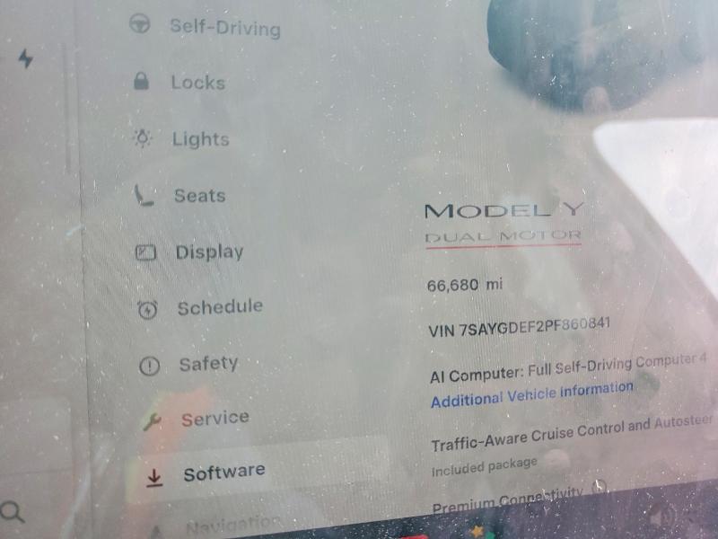 67290616 :رقم المزاد ، 7SAYGDEF2PF860841 vin ، 2023 Tesla Model Y مزاد بيع