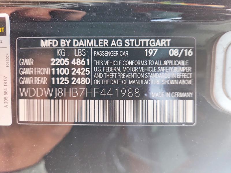 Продажа на аукционе авто 2017 Mercedes-benz C, vin: WDDWJ8HB7HF441988, номер лота: 68373886