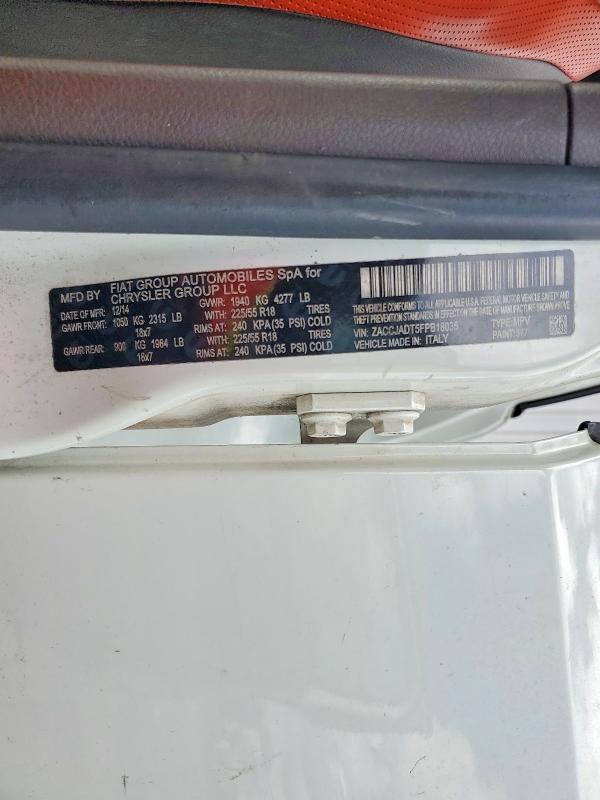 66071896 :رقم المزاد ، ZACCJADT5FPB18035 vin ، 2015 Jeep Renegade مزاد بيع