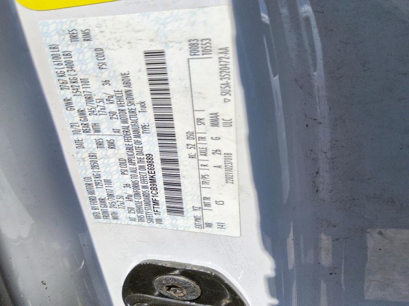 69811746 :رقم المزاد ، 1FTMF1CB9MKE69889 vin ، 2021 Ford F150 مزاد بيع