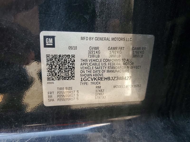 66701156 :رقم المزاد ، 1GCVKREH9JZ348427 vin ، 2018 Chevrolet Silverado مزاد بيع