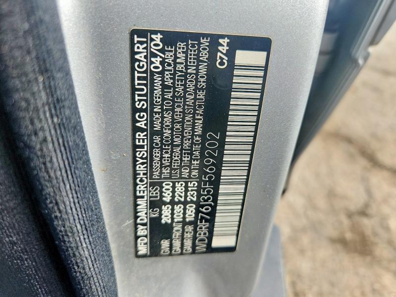 Продаж на аукціоні авто 2005 Mercedes-benz C, vin: WDBRF76J35F569202, номер лоту: 67307786