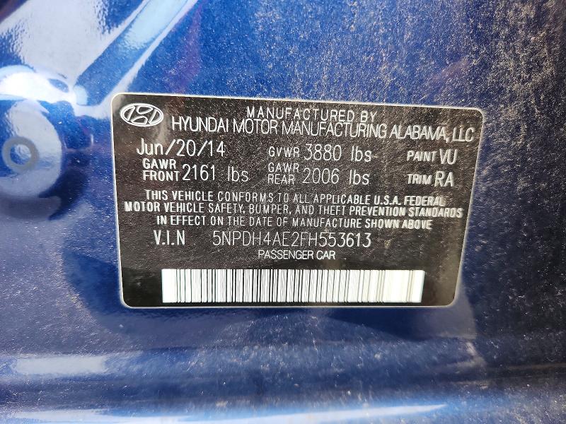Aukcja sprzedaży 2015 Hyundai Elantra, vin: 5NPDH4AE2FH553613, numer aukcji: 67311646