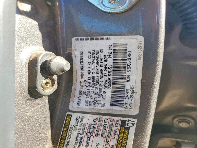 Продаж на аукціоні авто 2005 Toyota Corolla, vin: 1NXBR32E15Z511821, номер лоту: 70105196