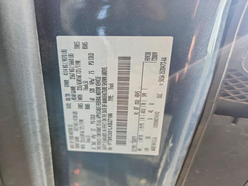 Aukcja sprzedaży 2020 Ford Transit 250, vin: 1FTBR3X81LKB27196, numer aukcji: 68544436