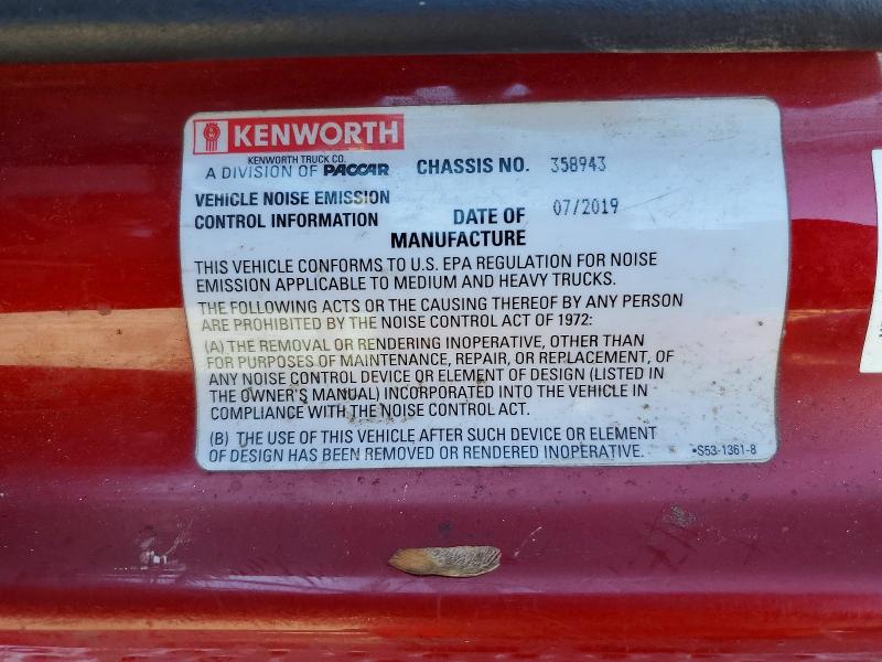 2020 Kenworth Construction მანქანა იყიდება აუქციონზე, vin: 1XKYDP9X7LJ358943, აუქციონის ნომერი: 66852606