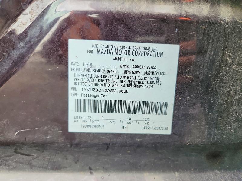 Aukcja sprzedaży 2010 Mazda 6, vin: 1YVHZ8CH3A5M19600, numer aukcji: 67911986