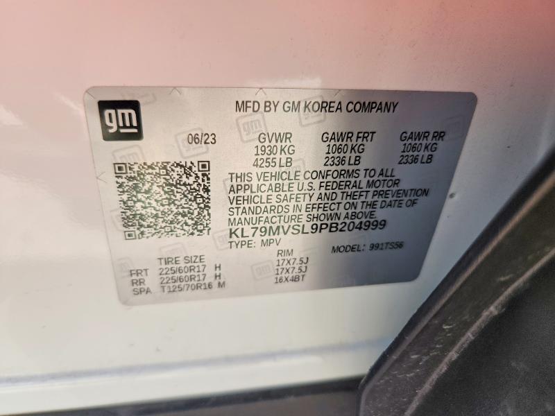 69111876 :رقم المزاد ، KL79MVSL9PB204999 vin ، 2023 Chevrolet Trailblazer مزاد بيع