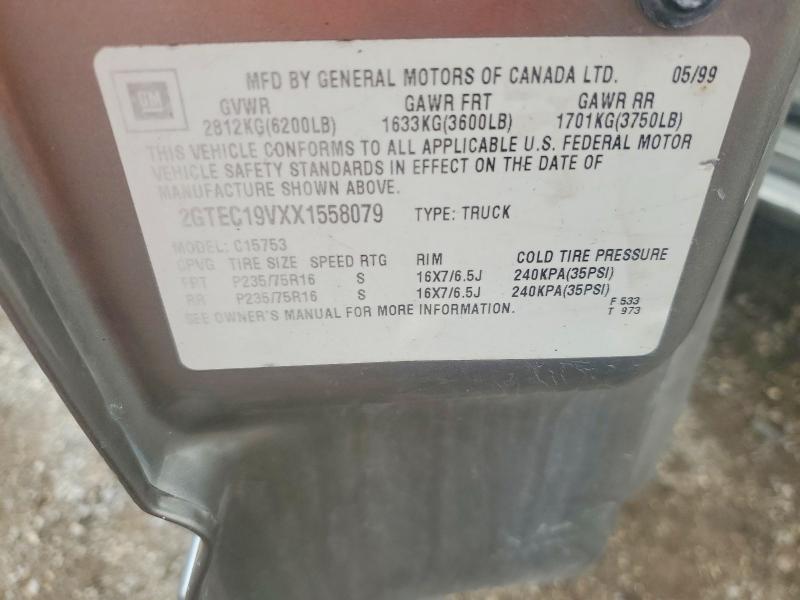 Продажа на аукционе авто 1999 Gmc Sierra, vin: 2GTEC19VXX1558079, номер лота: 69425316