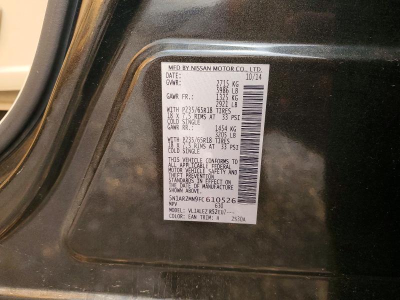 Продаж на аукціоні авто 2015 Niss Pathfinder, vin: 5N1AR2MN9FC610526, номер лоту: 68294596