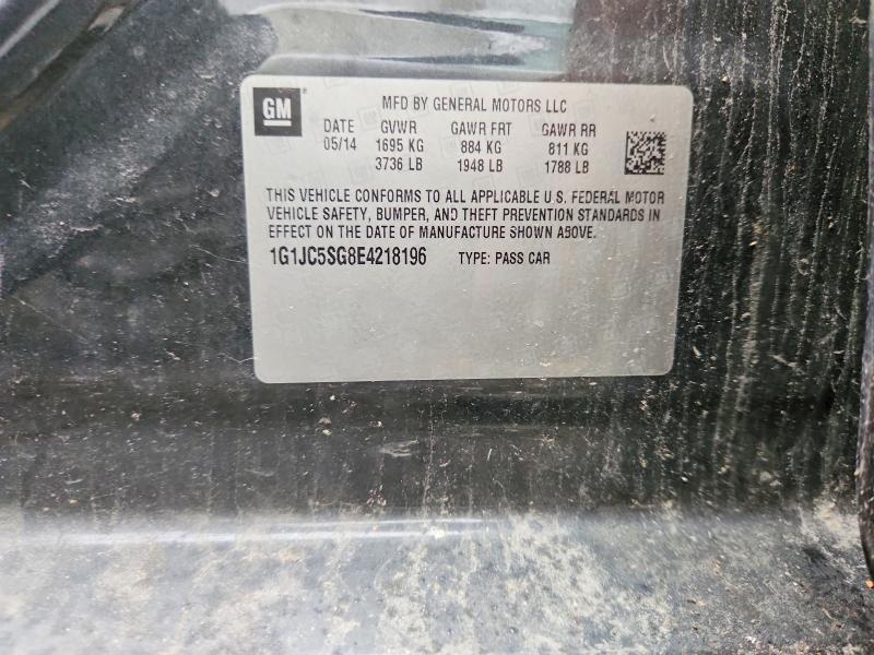 Aukcja sprzedaży 2014 Chevrolet Sonic, vin: 1G1JC5SG8E4218196, numer aukcji: 70172536