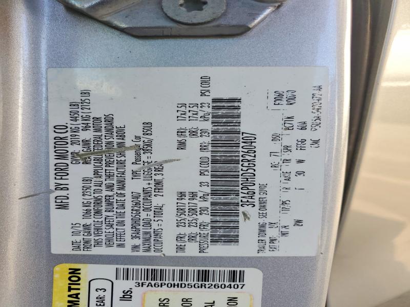 68006886 :رقم المزاد ، 3FA6P0HD5GR260407 vin ، 2016 Ford Fusion مزاد بيع