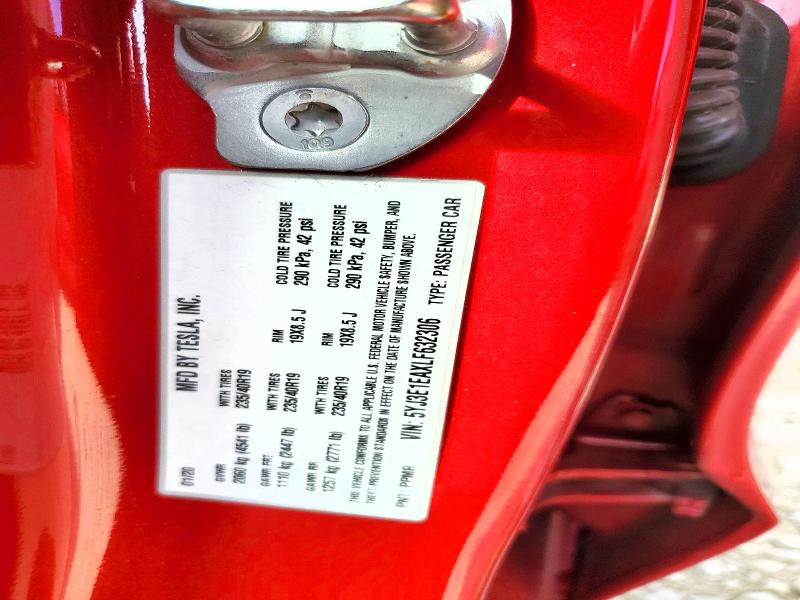 67891736 :رقم المزاد ، 5YJ3E1EA3LF630736 vin ، 2020 Tesla Model 3 مزاد بيع