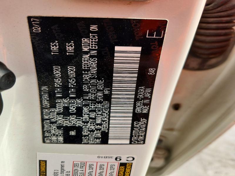 69755556 :رقم المزاد ، JTEBU5JR3H5427609 vin ، 2017 Toyota 4runner مزاد بيع