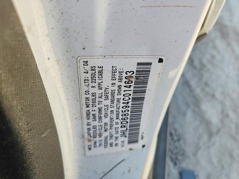 Продаж на аукціоні авто 2004 Honda Cr-v, vin: JHLRD68594C014663, номер лоту: 70745536