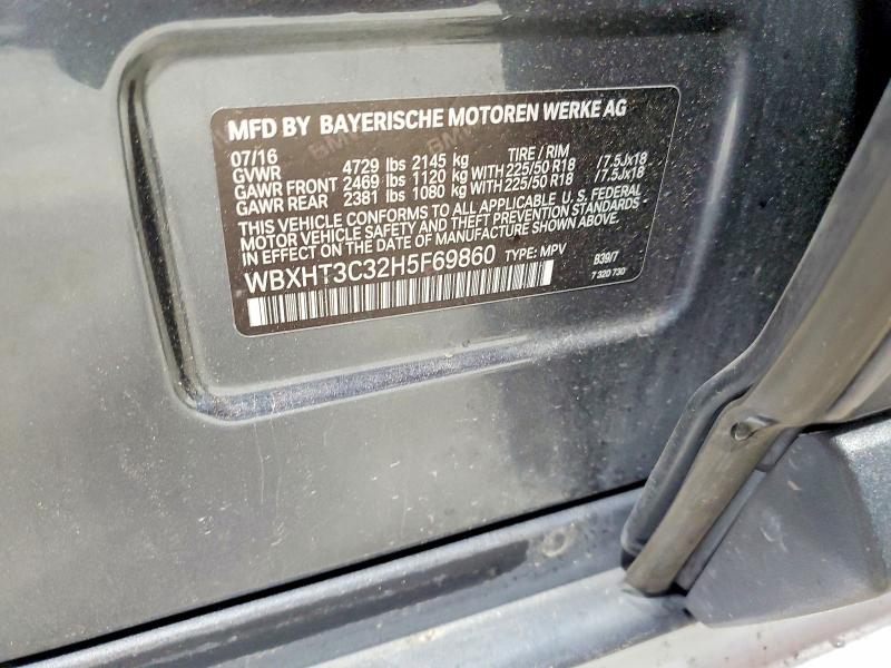 Продаж на аукціоні авто 2017 Bmw X1, vin: WBXHT3C32H5F69860, номер лоту: 67218106