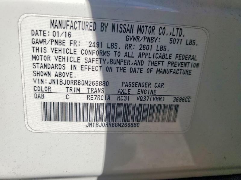 Auction sale of the 2016 Infiniti Qx50, vin: JN1BJ0RR6GM266880, lot number: 66849646