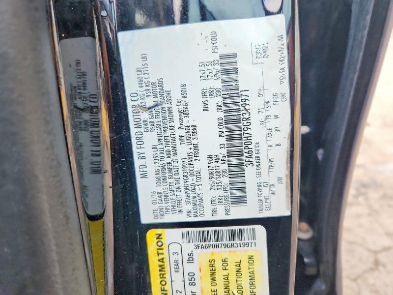 Продаж на аукціоні авто 2016 Ford Fusion, vin: 3FA6P0H79GR319971, номер лоту: 69706126