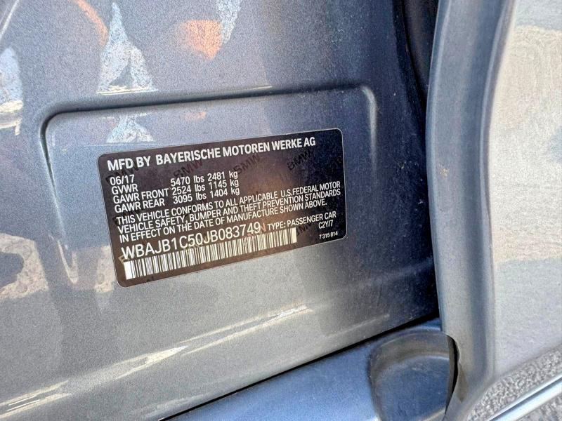 Продаж на аукціоні авто 2018 Bmw 530xe, vin: WBAJB1C50JB083749, номер лоту: 68300096