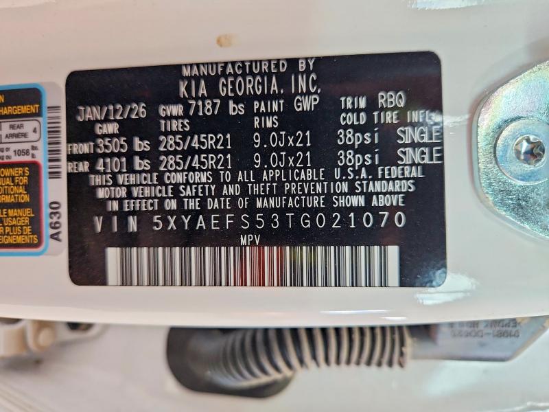 Продаж на аукціоні авто 2026 Kia Ev9, vin: 5XYAEFS53TG021070, номер лоту: 68185406