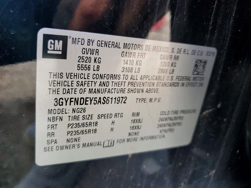 Продаж на аукціоні авто 2010 Cadillac Srx, vin: 3GYFNDEY5AS611972, номер лоту: 67685136