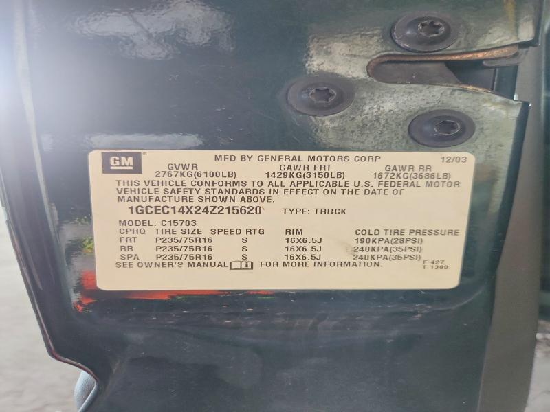Продажа на аукционе авто 2004 Chevrolet Silverado, vin: 1GCEC14X24Z215620, номер лота: 69207056